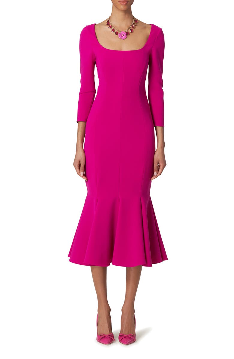 Carolina Herrera Trumpet Hem Dress, Main, color, 