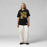 Mitchell & Ness Women's Mitchell & Ness  Black Green Bay Packers Team Dynamic Boyfriend T-Shirt