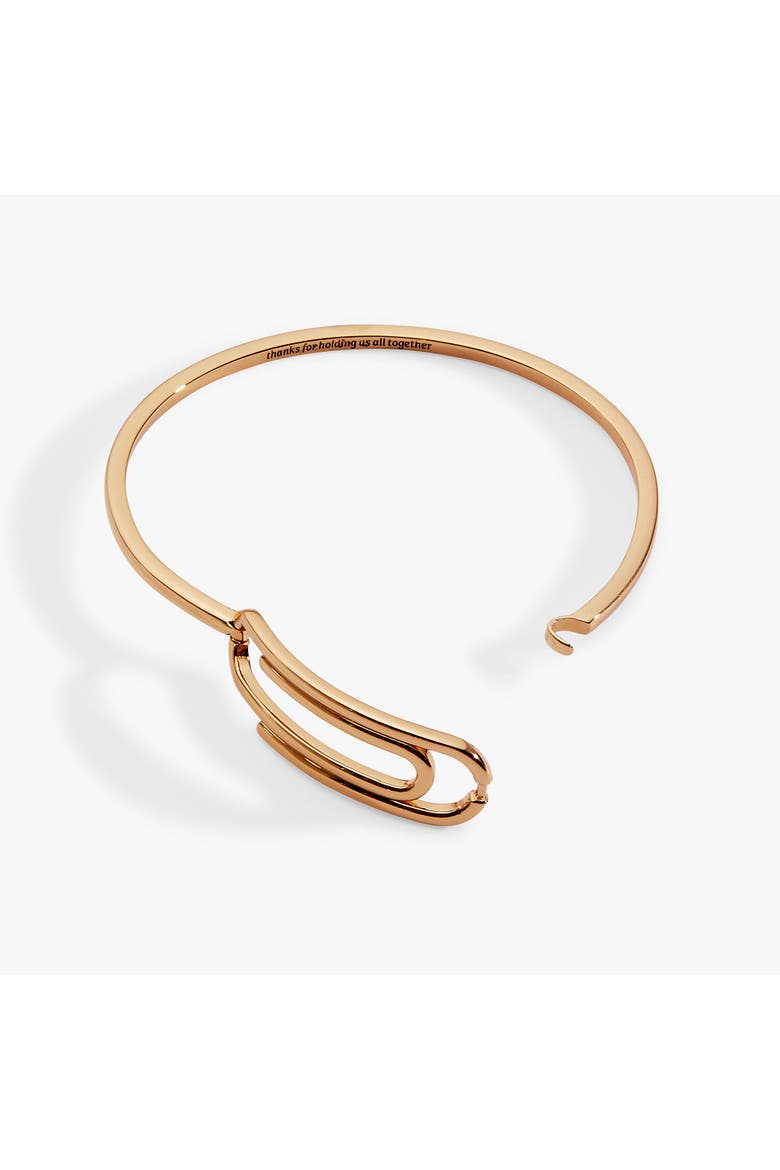 Thanks For Holding Us All Together' Paperclip Tension Bangle, Alternate, color, Gold
