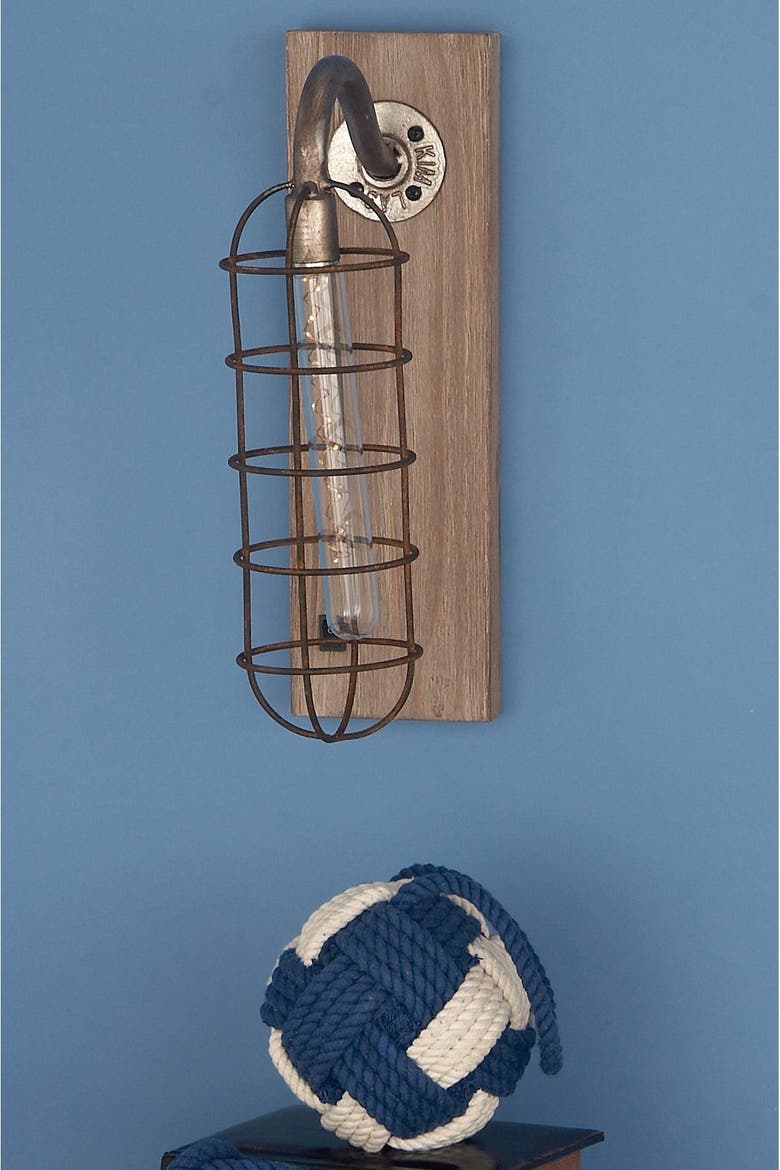 LED Wall Sconce, Alternate, color, BROWN BLACK