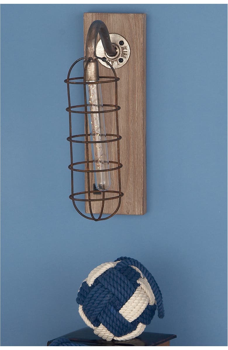 SONOMA SAGE HOME LED Wall Sconce, Alternate, color, Brown Black