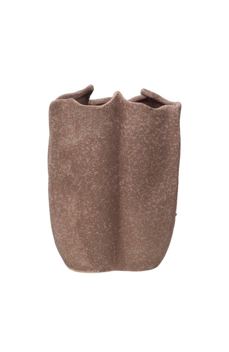 Storied Home Stoneware Vase, Distressed Matte Reactive Glaze, Main, color, Purple