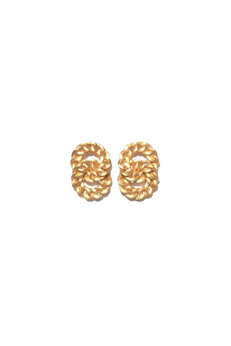 Twin Circle Earrings, Main, color, Yellow Gold