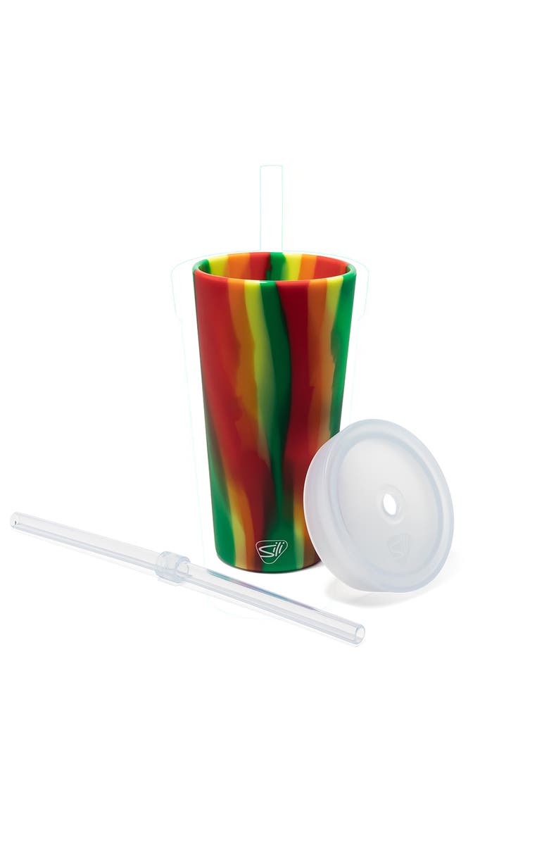 Silipint Straw Tumber 22oz 2 Pk, Alternate, color, Multicolored
