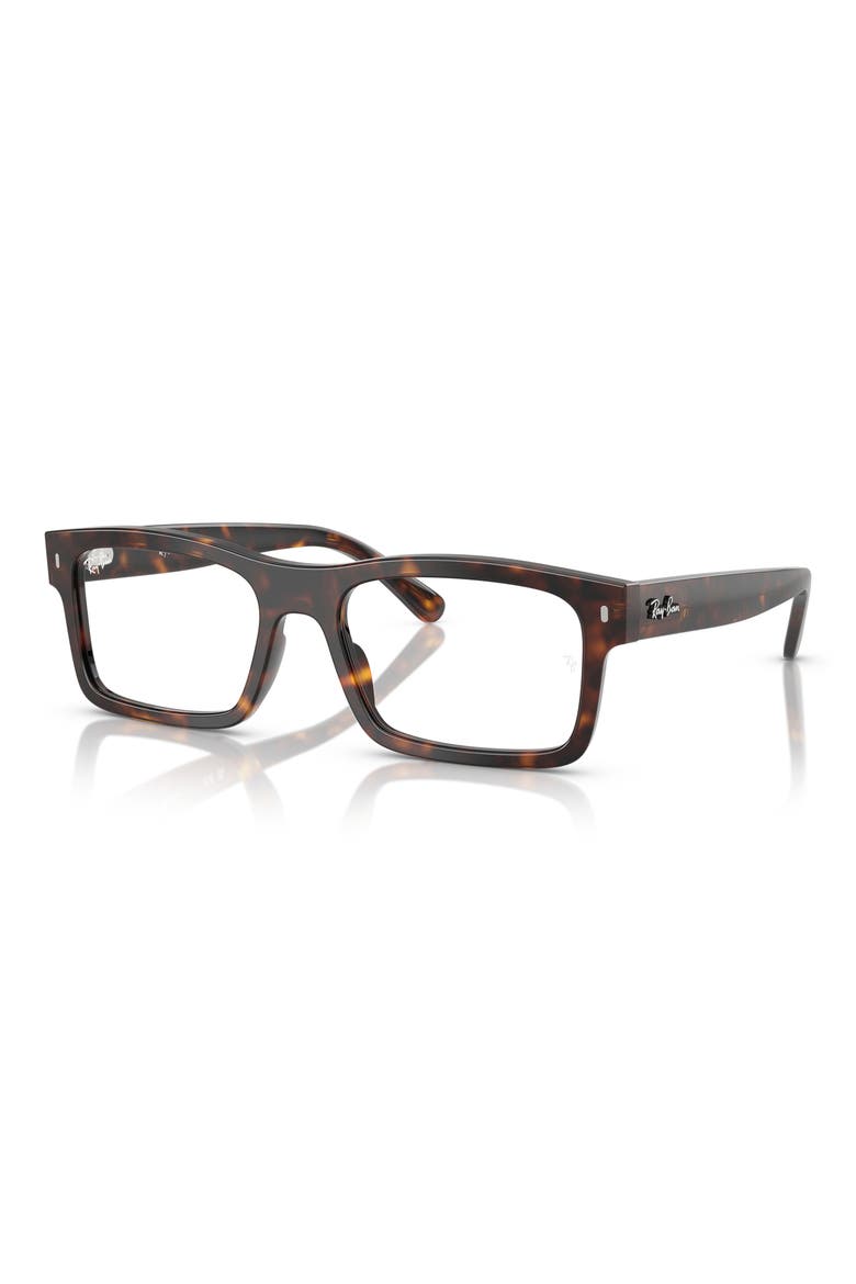 54mm Rectangular Optical Glasses, Alternate, color, HAVANA