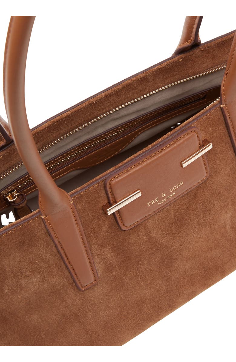 rag & bone Realm Suede Satchel, Alternate, color, Golden Brown