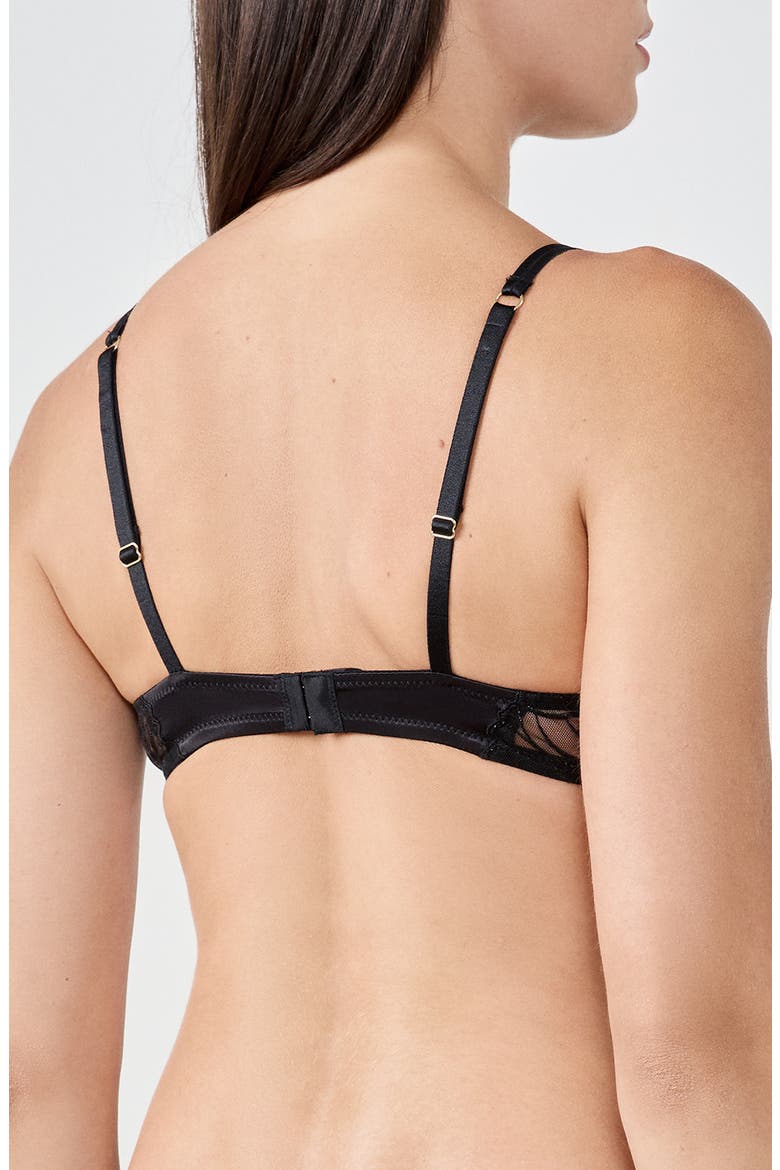 Envolee N°9 Embroidered Underwire Bra, Alternate, color, BLACK