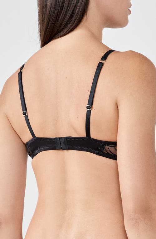 Etam Envolee N°9 Embroidered Underwire Bra In Black