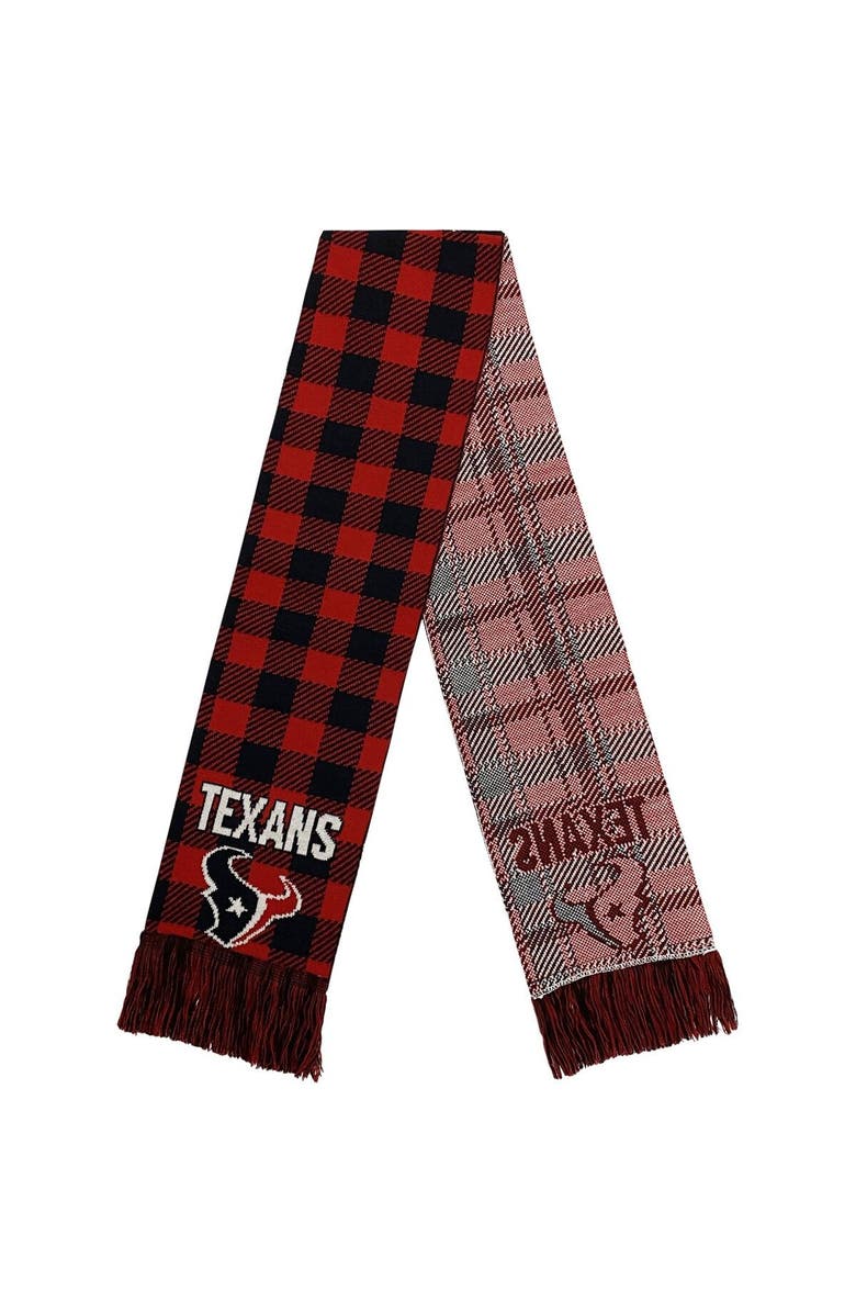 FOCO Houston Texans Plaid Color Block Scarf, Main, color, 