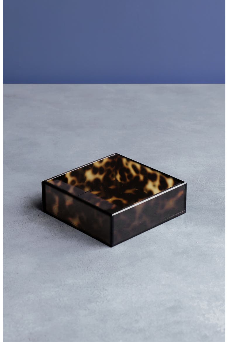 VIDA Acrylic Tortoise Beverage Napkin Holder, Alternate, color, Tortoise
