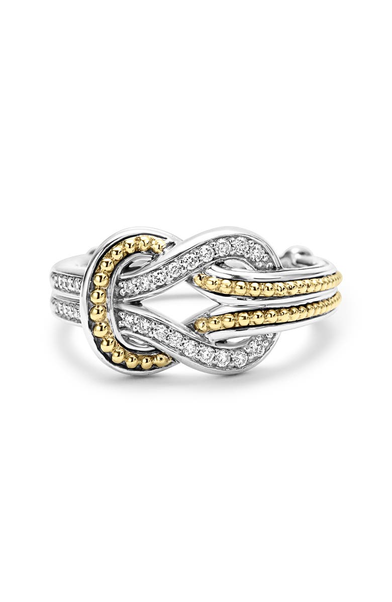 LAGOS Newport Diamond Knot Ring, Alternate, color, 
