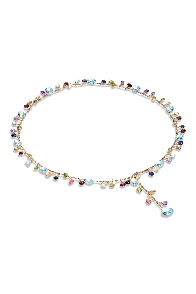 Paradise Semiprecious Stone Y-Necklace, Main, color, YELLOW GOLD
