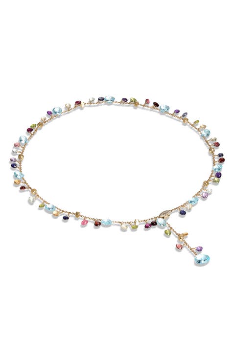 Paradise Semiprecious Stone Y-Necklace