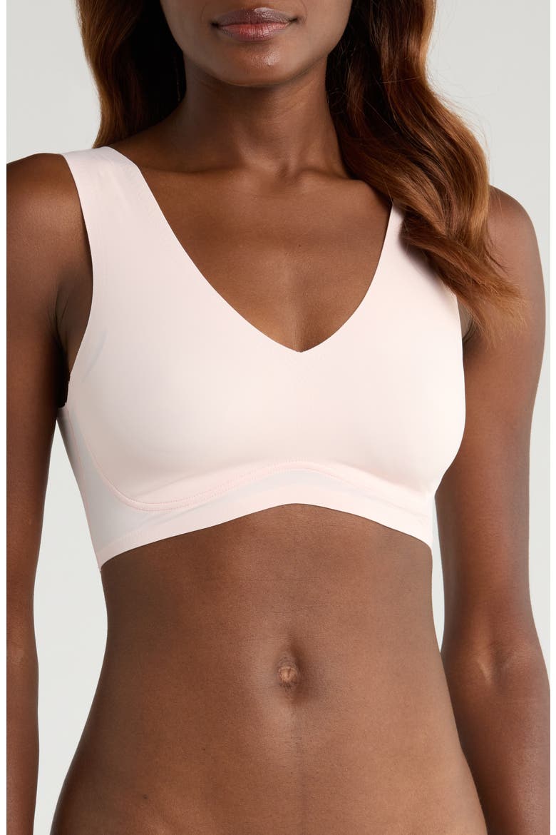 Body Lift V-Neck Bralette, Main, color, PEONY
