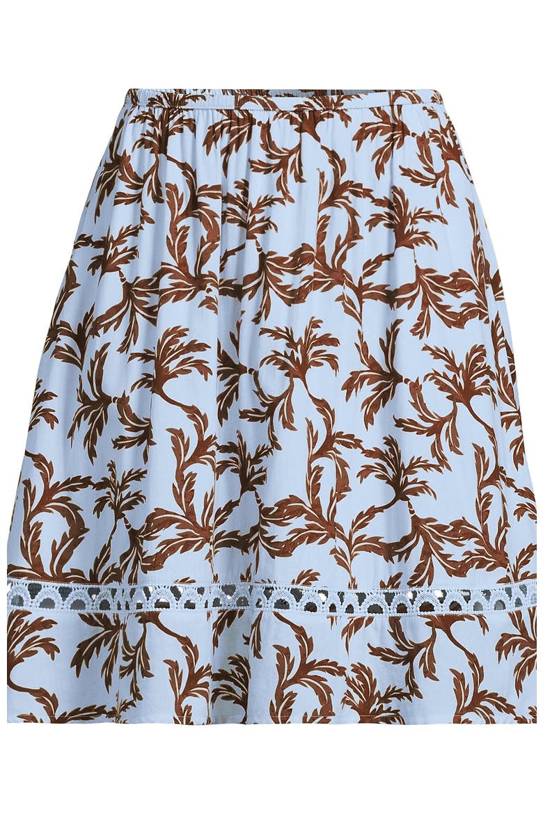 Voile Ladder Trim Mini Skirt, Alternate, color, Soft Ice Blue Leaves