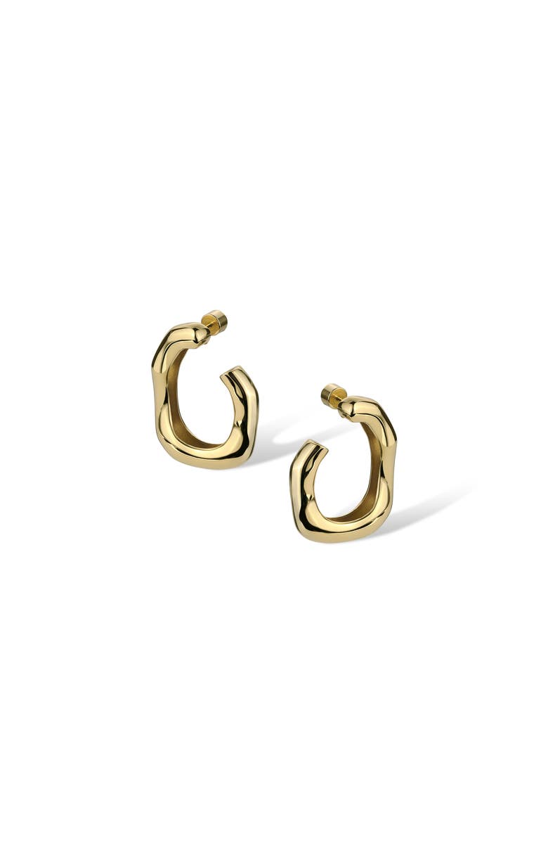 RETRO CHIC Root Hoop Earrings, Main, color, Gold