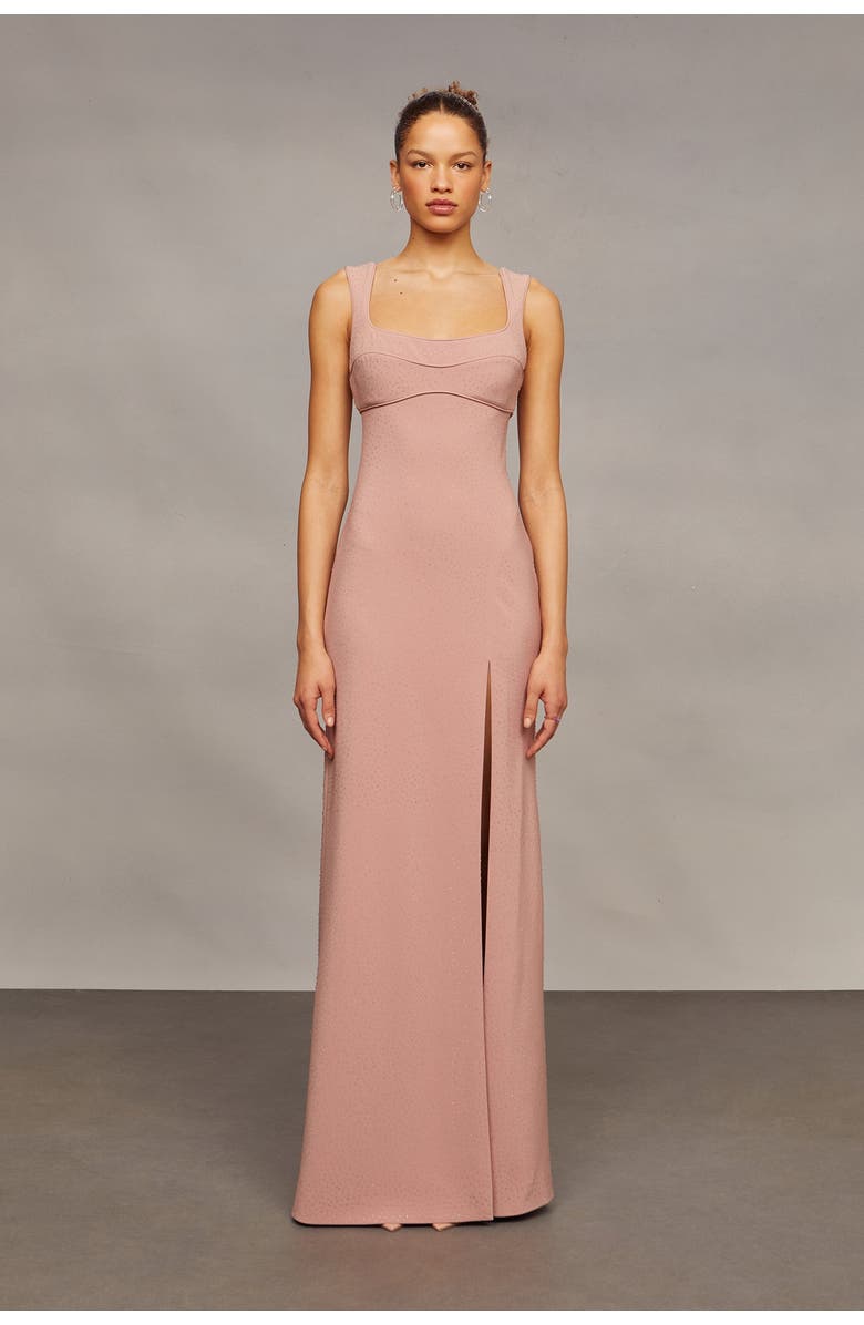 AMUR Venice Maxi Dress, Main, color, Taupe Bloom