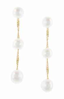 14K Gold Freshwater Pearl Drop Earrings