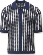rag & bone Dalton Texture Knit Short Sleeve Button-Up Shirt