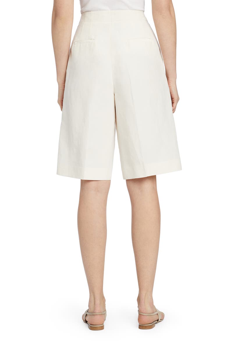 Ryerson Silk & Linen Bermuda Shorts, Alternate, color, ALABASTER