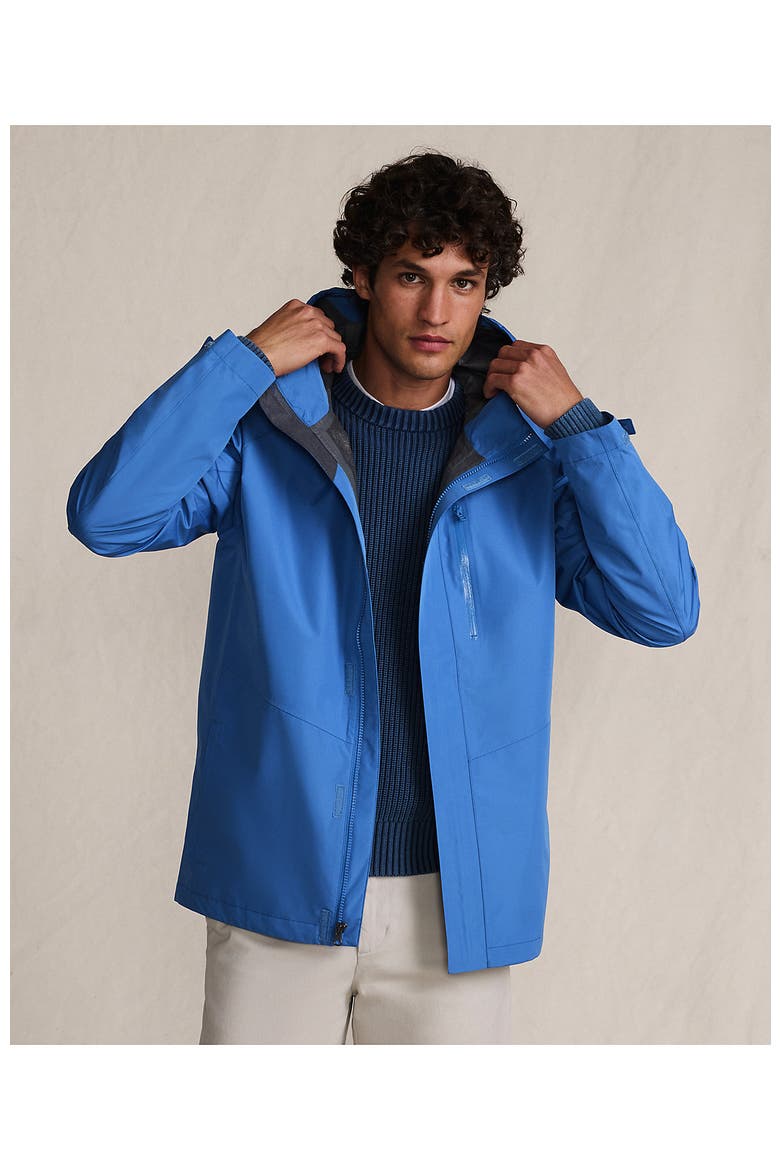 Waterproof Rain Jacket, Alternate, color, Muted Cobalt Blue