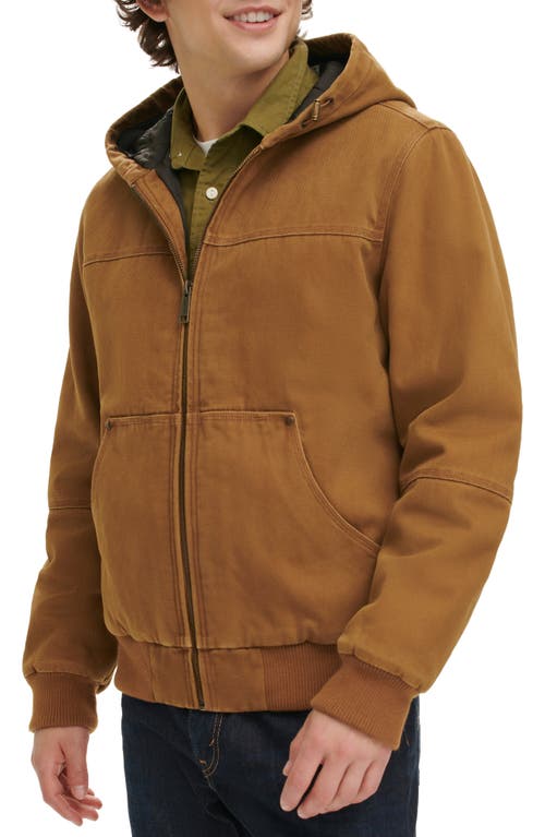Levi's® Workwear Hooded Bomber In Brown