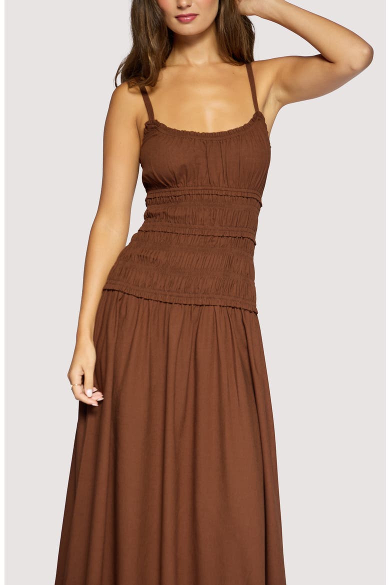 Inez Maxi Dress, Alternate, color, BROWN