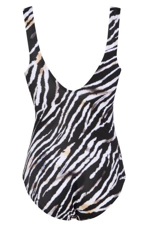 Miraclesuit ® Tigre Sombre Escape One-piece Swimsuit In Black/white