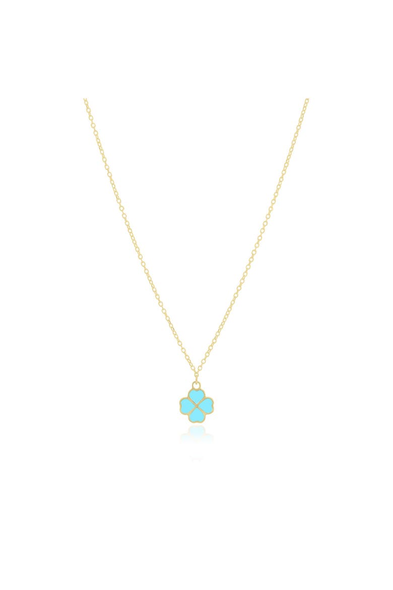 Turquoise Lucky Clover Necklace, Main, color, Turquoise