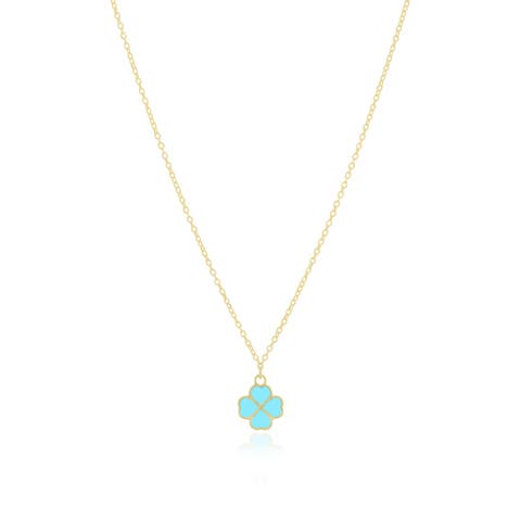 Turquoise Lucky Clover Necklace
