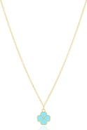 The Lovery Fine Jewelry Turquoise Lucky Clover Necklace