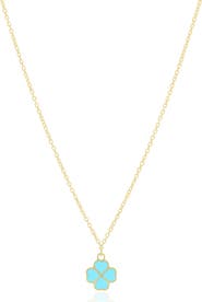 The Lovery Fine Jewelry Turquoise Lucky Clover Necklace