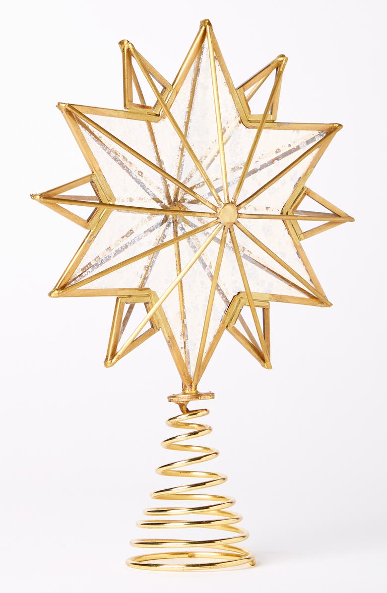 Anthropologie Home Anthropologie Glass & Brass Star Tree Topper, Alternate, color,