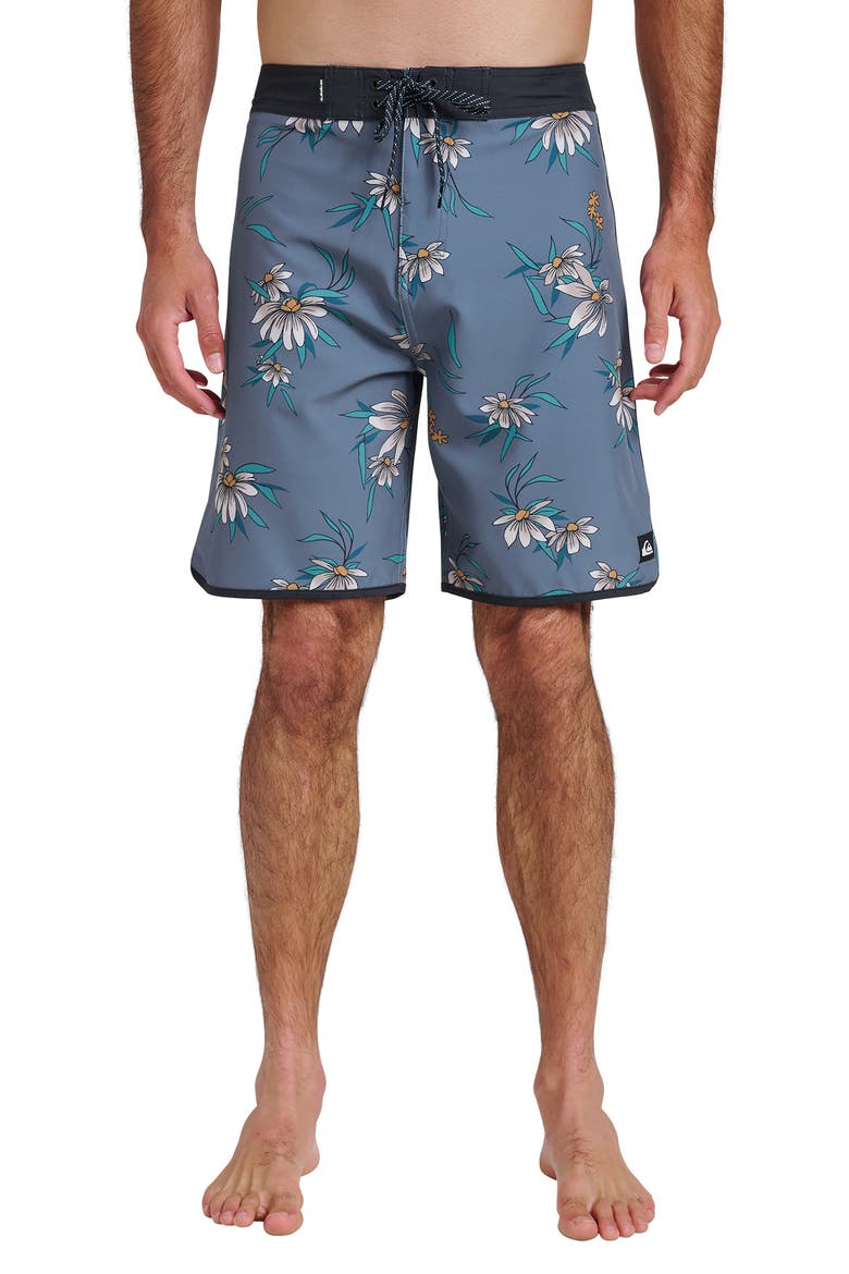 Surfsilk Coastal Flora Swim Shorts, Main, color, CHINA BLUE