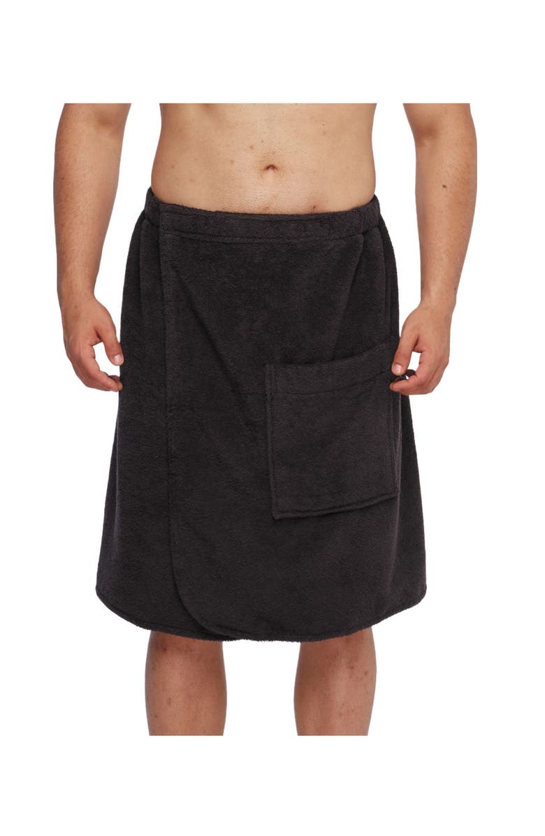 ARUS Men's GOTS Certified Organic Cotton Shower Wrap, Main, color, Anthracite