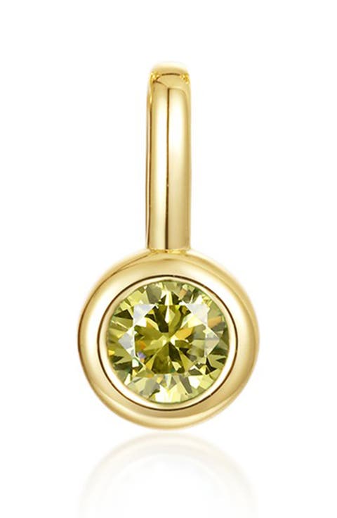 Bezel Birthstone Charm Pendant