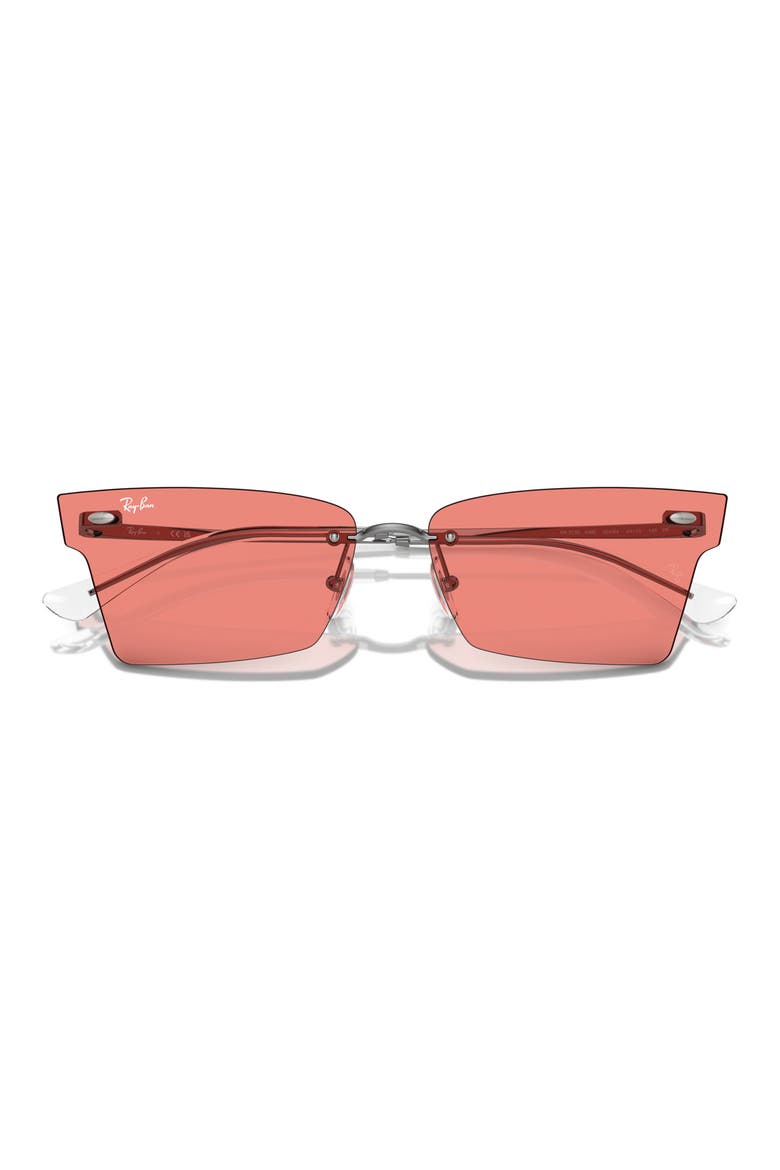 64mm Frameless Butterfly Sunglasses, Alternate, color, PINK
