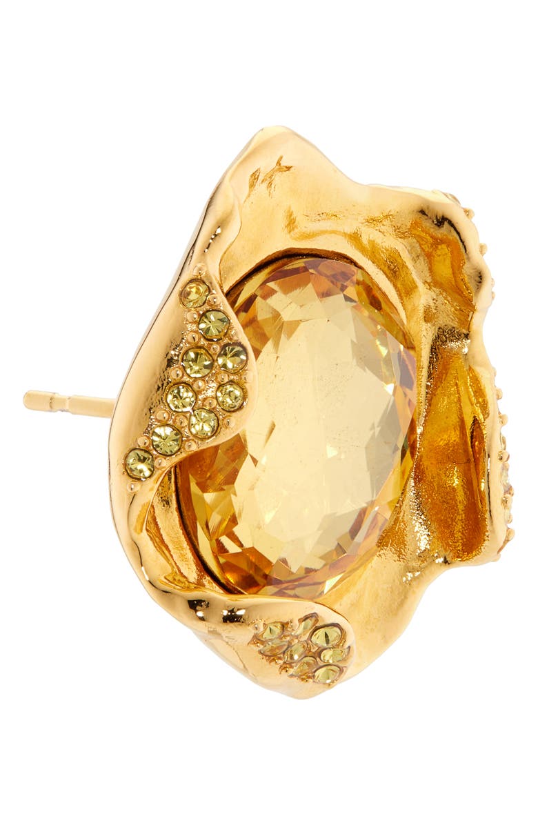 Oscar de la Renta Crystal Nest Stud Earrings, Alternate, color, Topaz