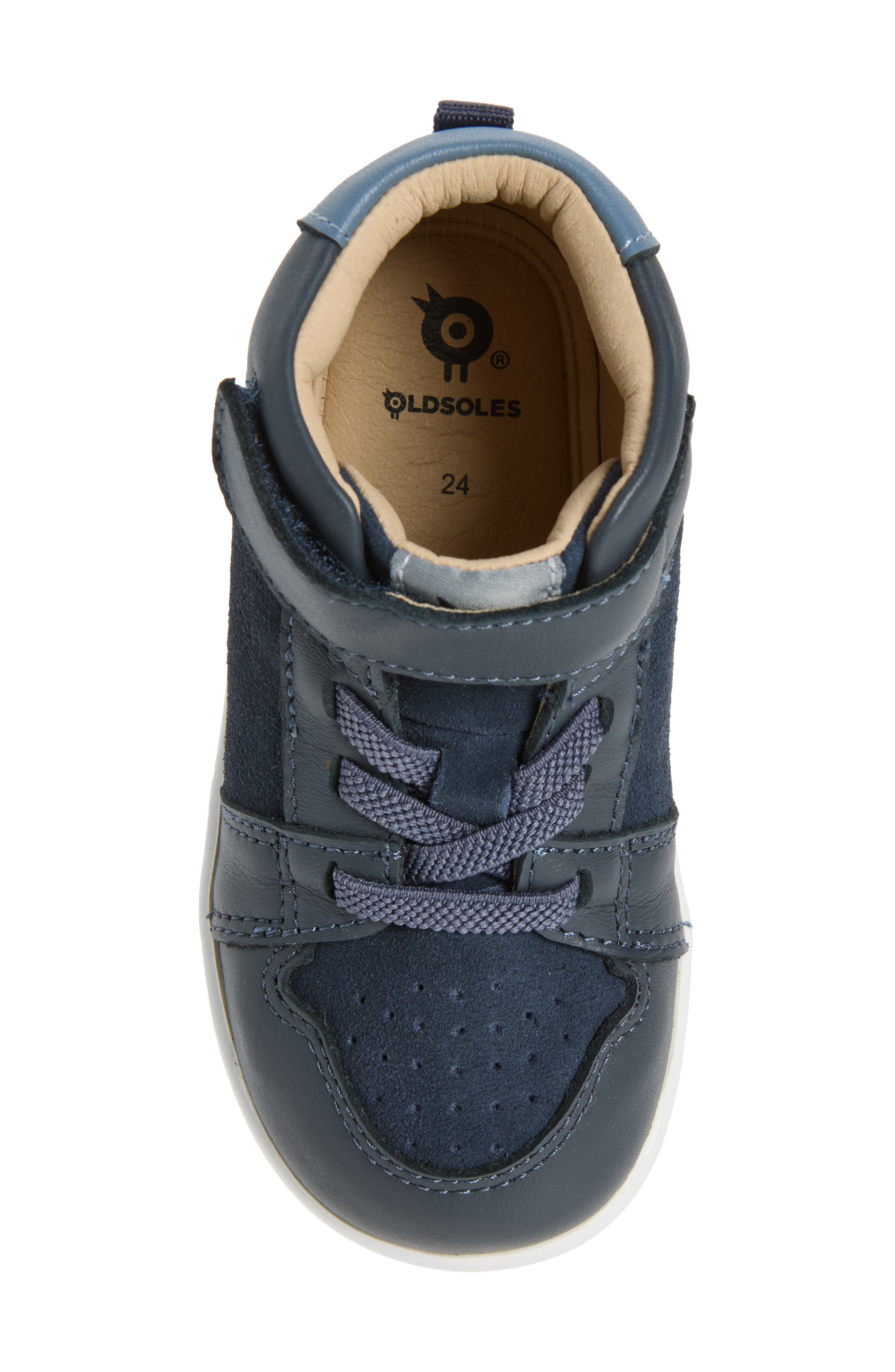 Kids' Jump Ground High Top Sneaker, Alternate, color, NAVY SUEDE