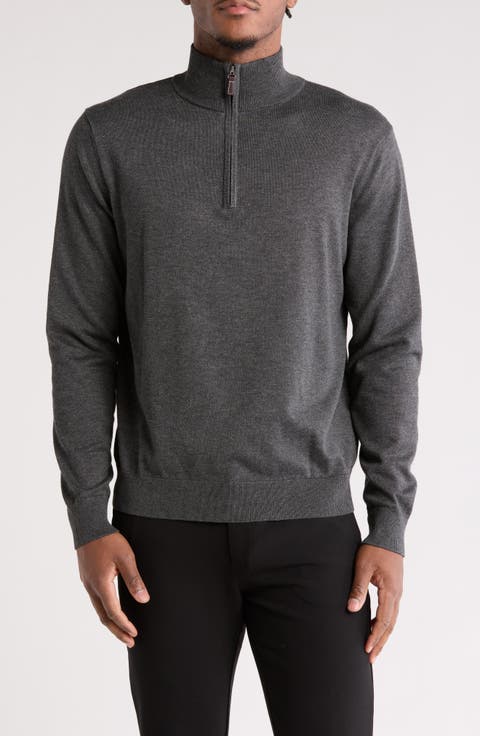 Solid Quarter Zip Pullover