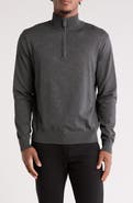 TOM BAINE Solid Quarter Zip Pullover