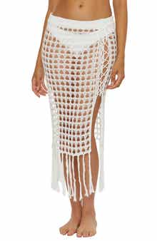 Becca Venica Open Knit Cover-Up Skirt