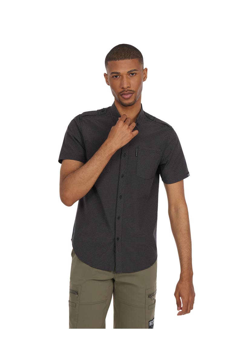 Ecko Unltd. Hematite Short Sleeve Woven Shirt, Main, color, Black