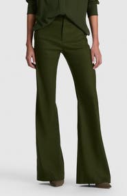 ALICE + OLIVIA Andrew Linen Blend Bootcut Pants