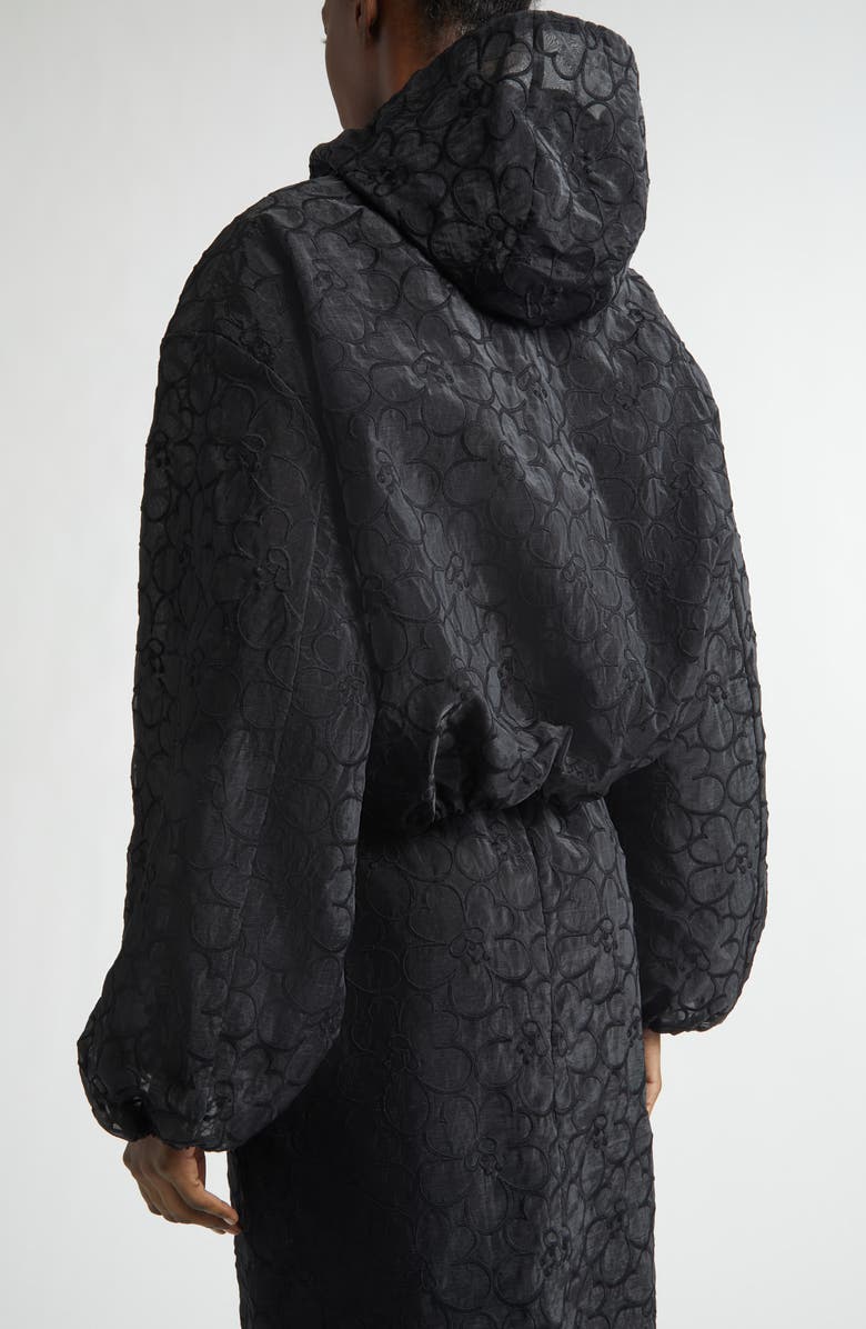 Cecilie Bahnsen Aisha Blouson Jacket, Alternate, color, Black Felicia Embroidery