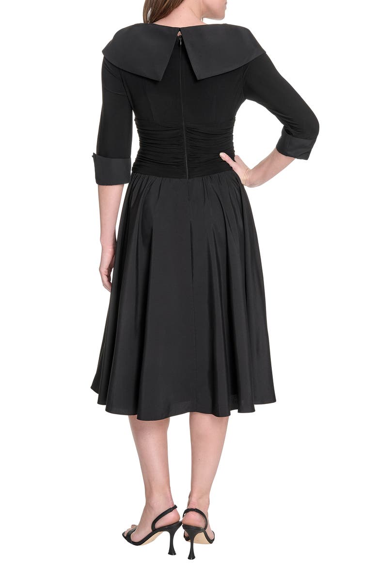 Rhinestone Cuff Fit & Flare Cocktail Dress, Alternate, color, BLACK