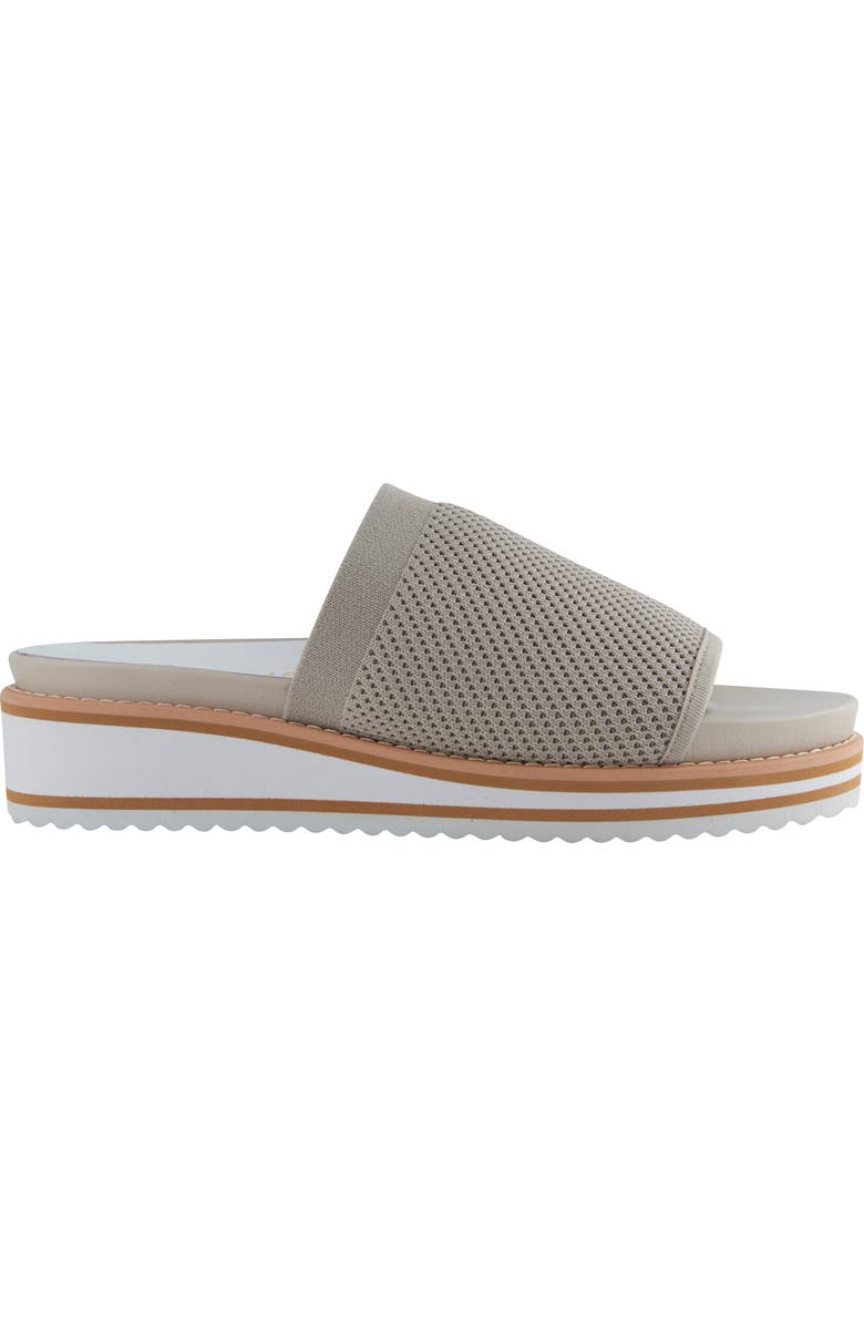 David Tate Aline Knit Wedge Slide Sandal, Alternate, color, Bone