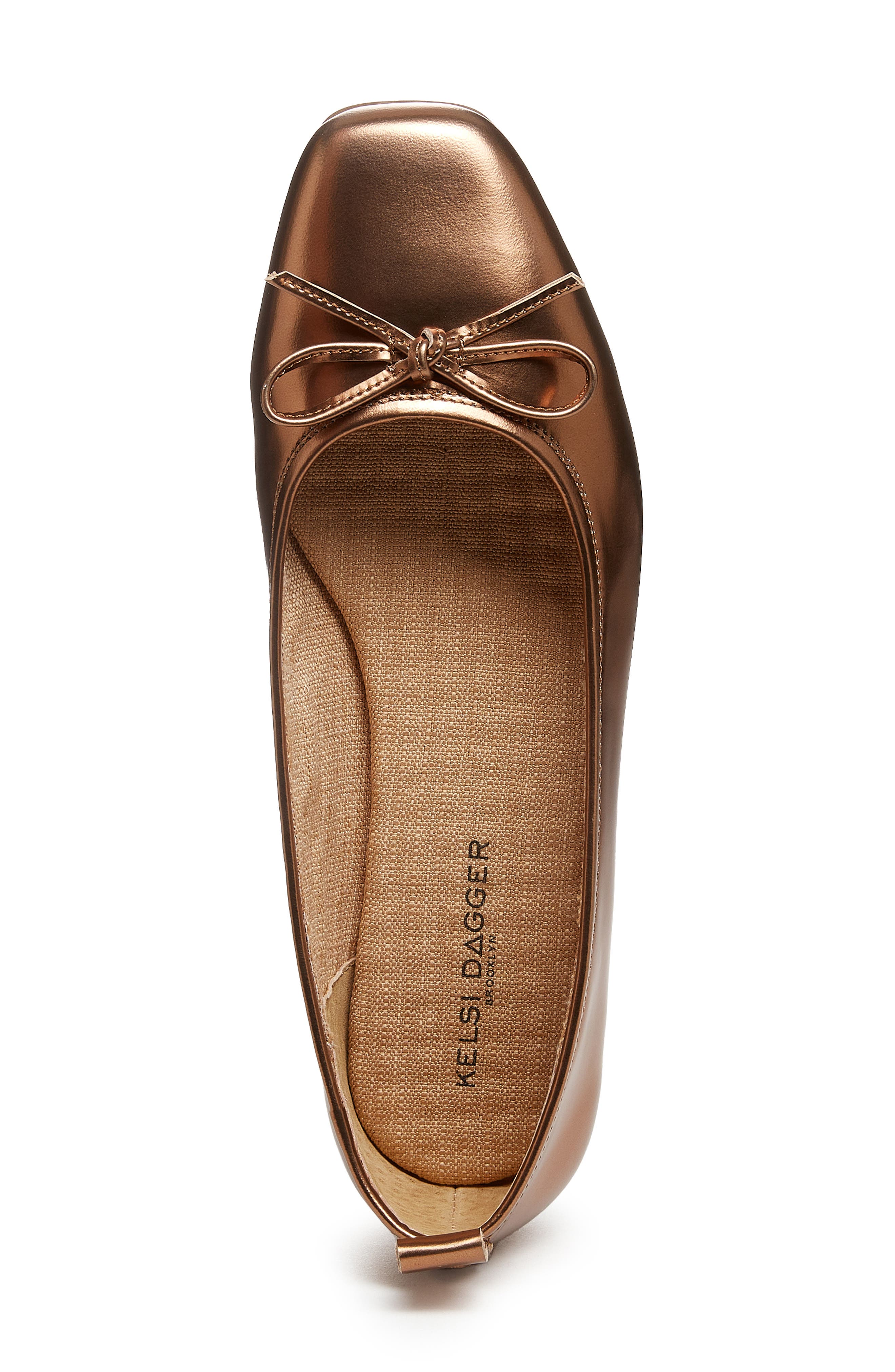 Frankie Square Toe Ballet Flat, Alternate, color, COGNAC