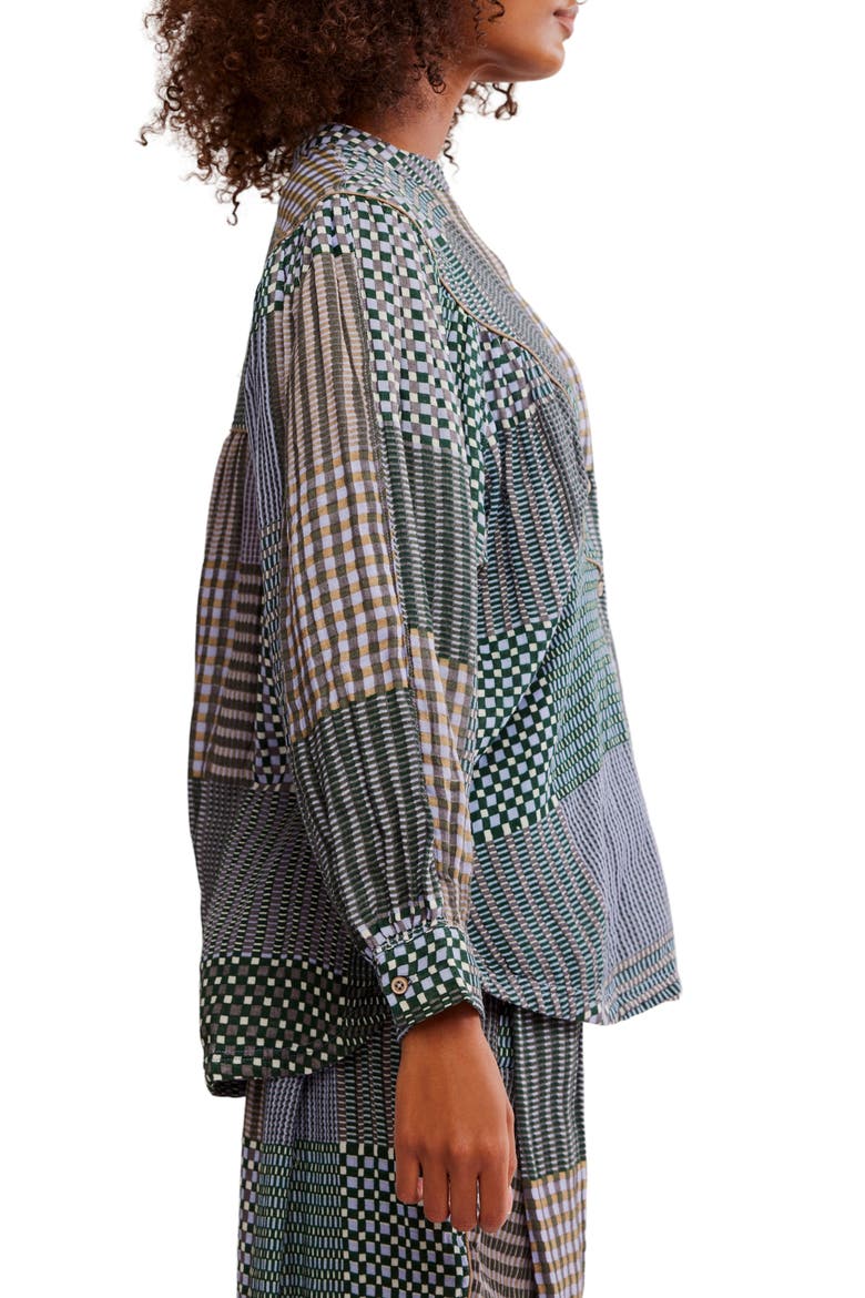Night After Night Cotton Button-Up Pajama Shirt, Alternate, color, CHAMBRAY COMBO