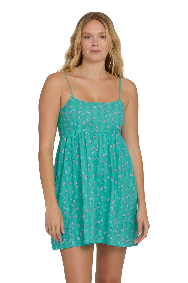 Island Heat Cover-Up Minidress, Alternate, color, GREEN TROPICS